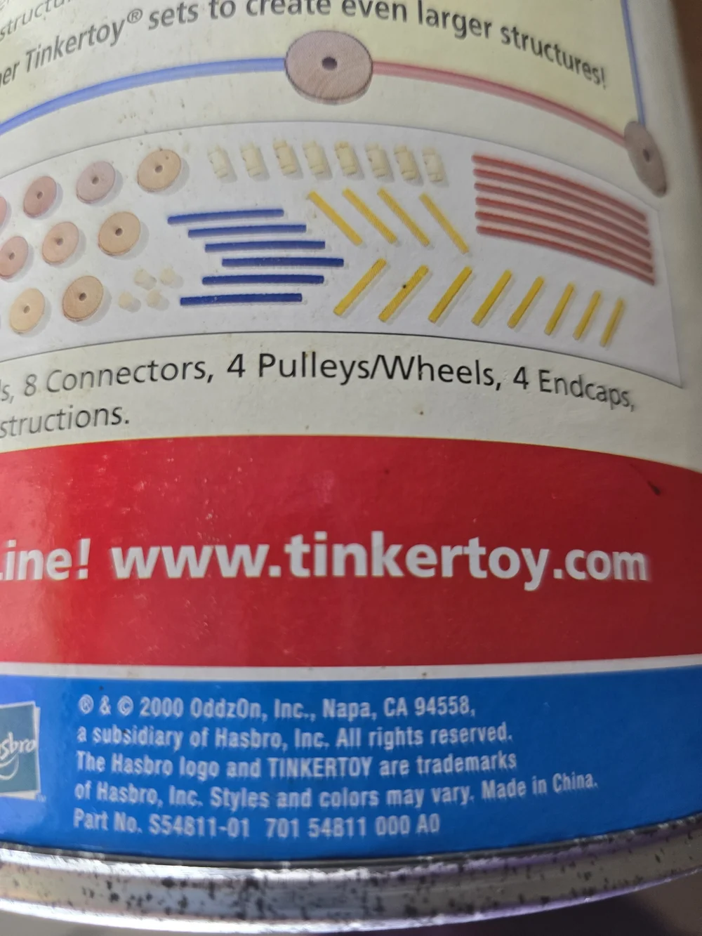 Hasbro Tinkertoy Junior Construction Set - Red & Blue Sealed Year 2000